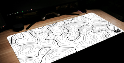 Topography Lines White NerdMat