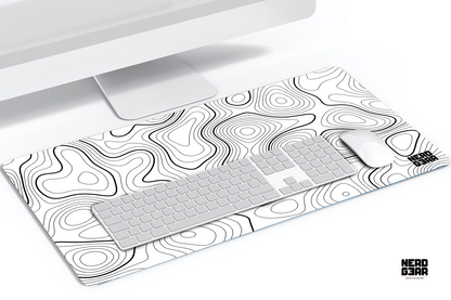 Topography Lines White NerdMat