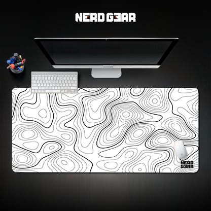 Topography Lines White NerdMat